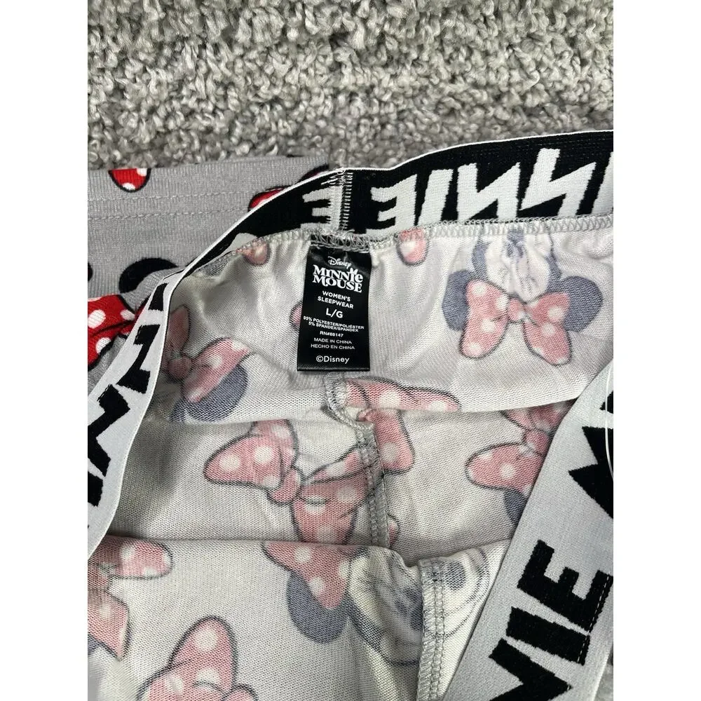 Disney Mickey & Minnie Mouse Pajamas Sleepwear Pants Size Large Soft Cozy - Picture 2 of 10